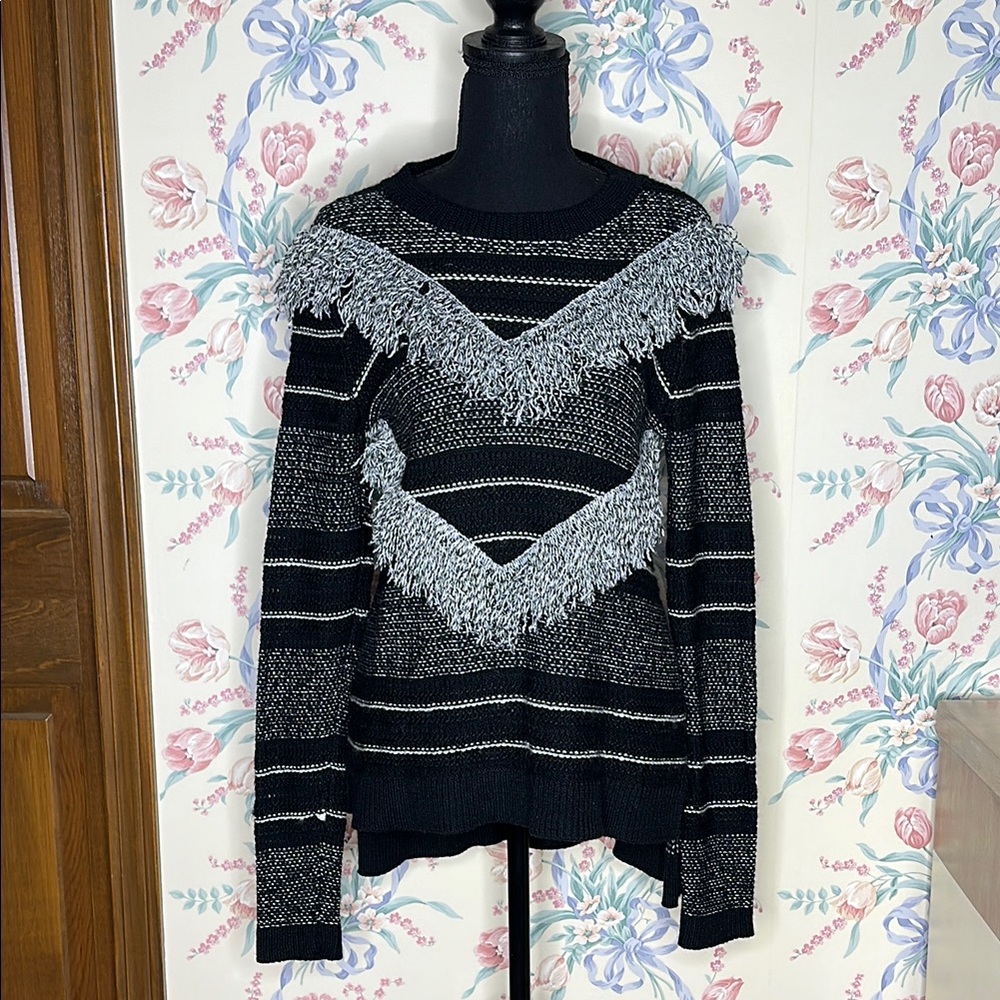 RACHEL Rachel Roy Black and Gray Women's Sweater